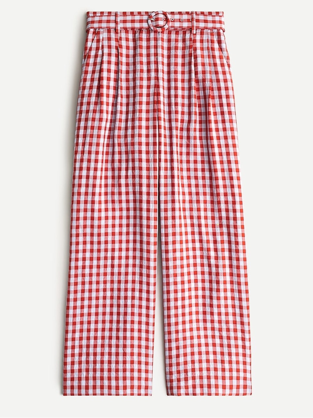 J.Crew Wide-leg pant in drapey gingham 4
